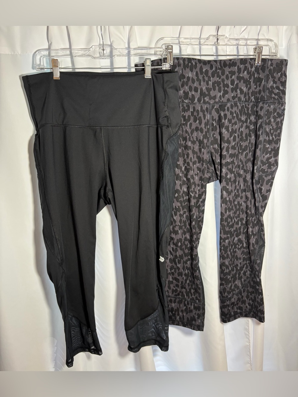 ALL IN MOTION Leggings XXL Bundle of 2 - Black and Purple Animal Print